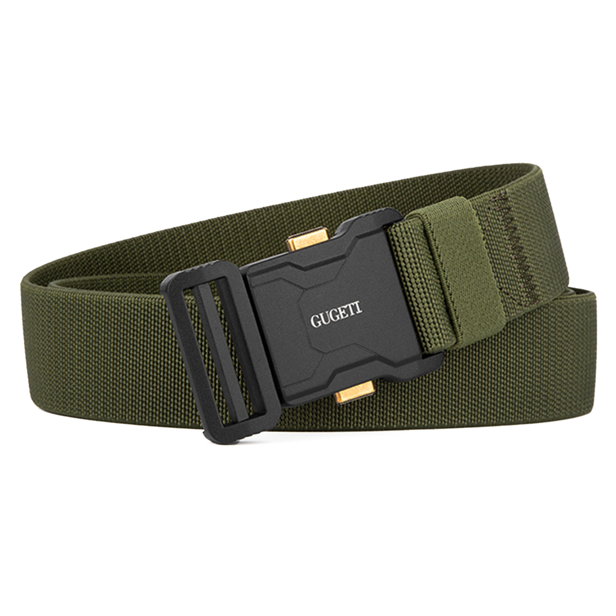 GUGETI Men's Tactical Elastic Belt with Quick Release Buckle Width 3.8cm